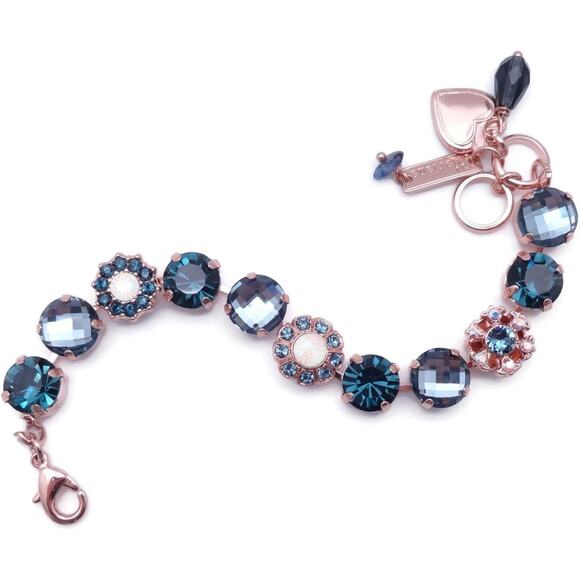 Mariana Mood Indigo Rose Gold Bracelet Blue & White Mix Crystal Mosaic 1069 NWT - Picture 2 of 4